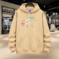 Stylish Solid Printed Cotton Hoodie