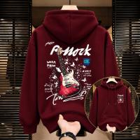 Stylish Solid Printed Cotton Hoodie