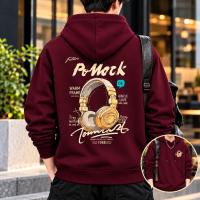 Stylish Solid Printed Cotton Hoodie