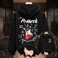 Stylish Solid Printed Cotton Hoodie