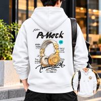Stylish Solid Printed Cotton Hoodie