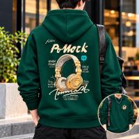 Stylish Solid Printed Cotton Hoodie
