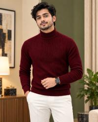 Premium Ribbed High Neck Sweater