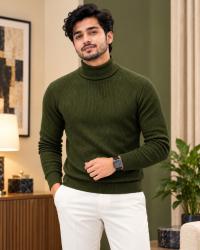 Premium Ribbed High Neck Sweater