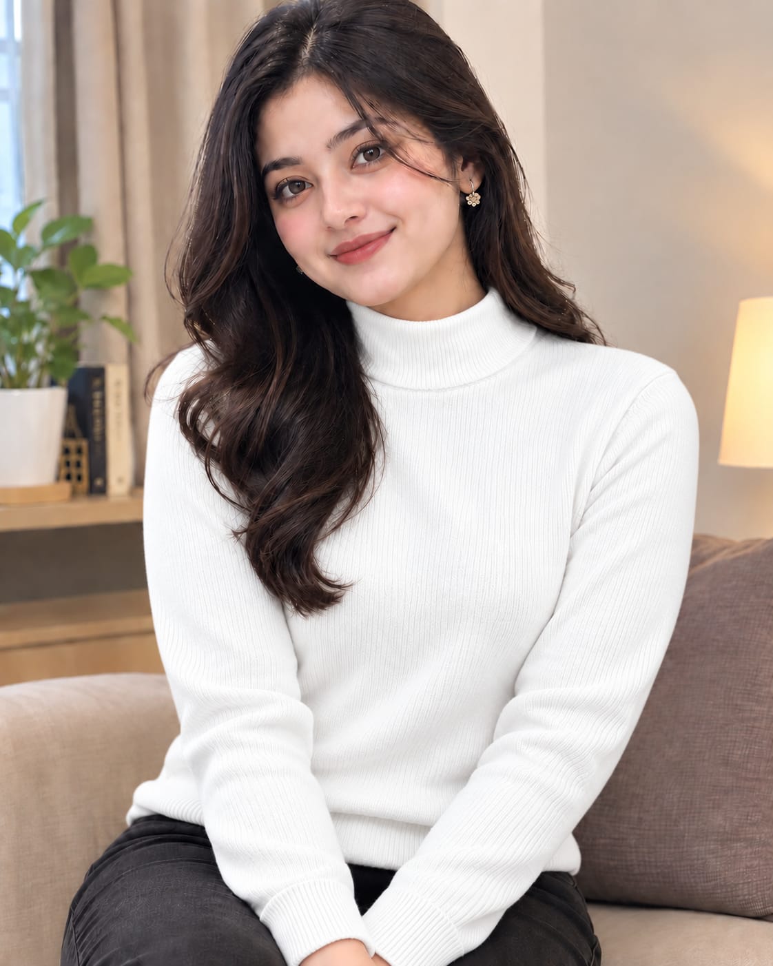 Premium Ribbed High Neck Sweater