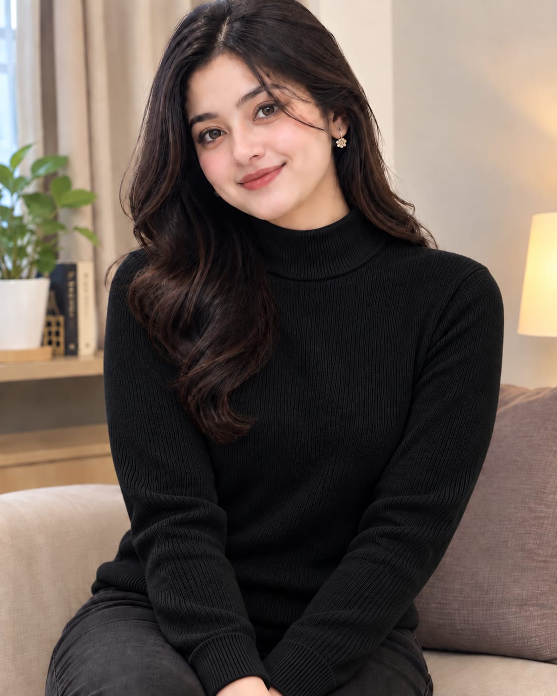 Premium Ribbed High Neck Sweater