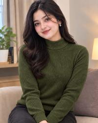 Premium Ribbed High Neck Sweater