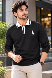 Premium Embroidery Full Sleeve Polo Shirt