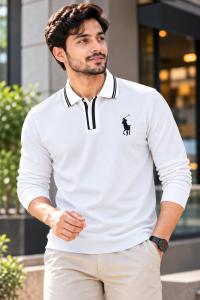 Premium Embroidery Full Sleeve Polo Shirt