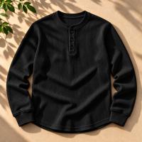 Stylish Placket Button Sweatshirt