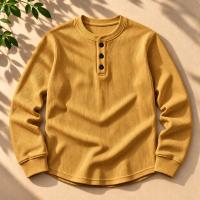 Stylish Placket Button Sweatshirt