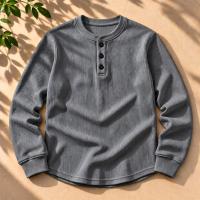 Stylish Placket Button Sweatshirt